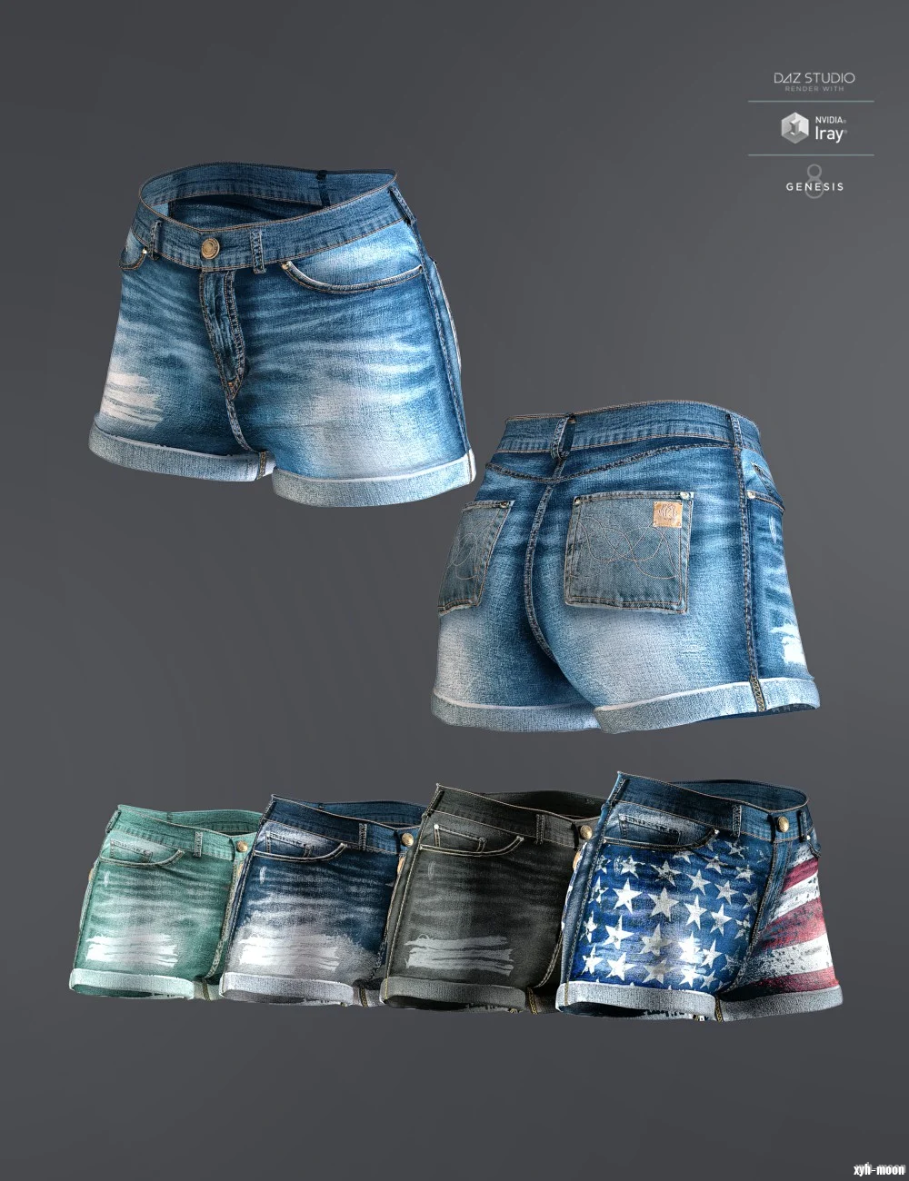 AJC Pro Skate Shorts for Genesis 8 and 8.1 Females.jpg