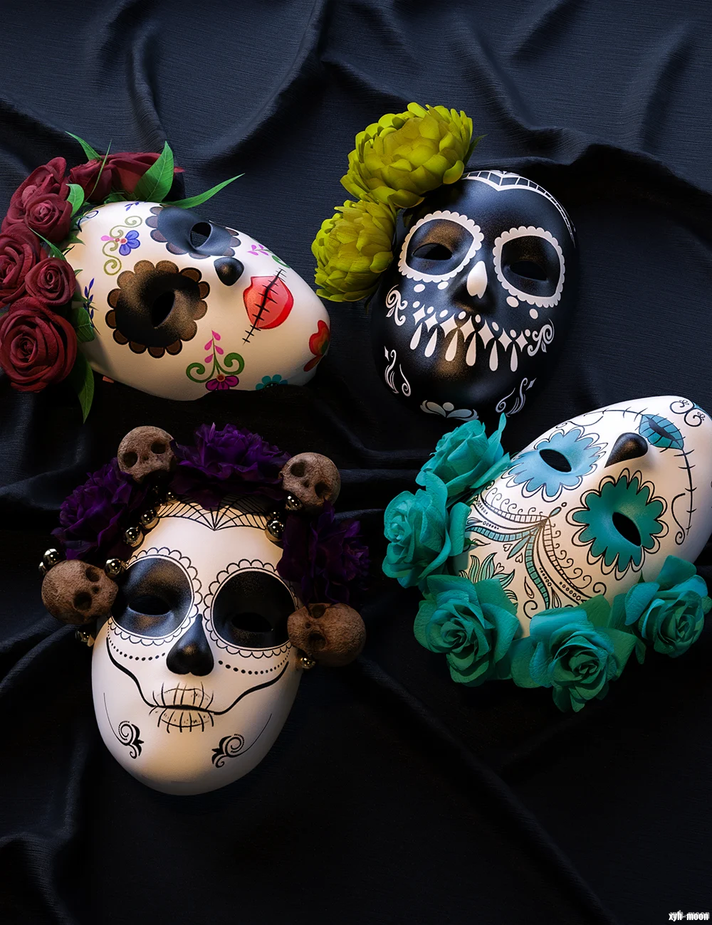 BW Day of the Dead Masks for Genesis 8 and 8.1 Females.jpg