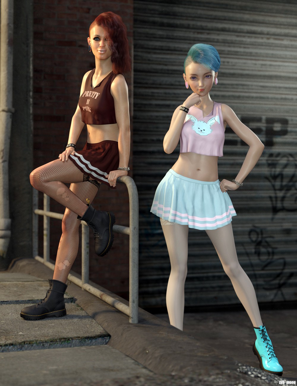 Riot Grrl dForce Outfit for Genesis 8 and Genesis 8.1.jpg